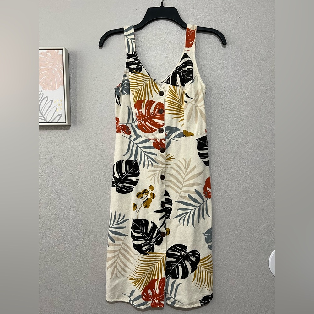 Monteau Cream and Black Sleeveless Sundress